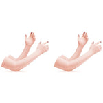 PALAY® Sun Protection Gloves for Women Men Non-Slip Touch Screen Arm Sleeves Breathable Silk Cooling UV Hand Sleeve Full Arm Bike Riding Driving Cycling 2PCS