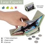 PALAY® Women Small Leather Purse Women Purse Mini Card Bag Fashion PU Multi Compartments Coin Bag Cash Bag, 10x8x4cm