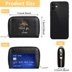 PALAY® Women Cards Bag RFID Credit Card Zipper Pouch with 12 Card Slots & 2 Utility Compartment Fashion Little Bee Charm PU Leather Zipper Pouch Card Bag Coin Bag Gift for Women, Black, 10.5x8cm