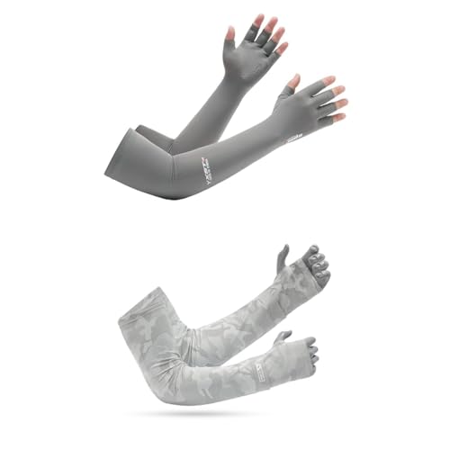 PALAY® 2 Pairs Hand Gloves for Sun Protection Arm Sleeves for Men Women UV Protection Cooling Summer Hand Cover Breathable Quick Dry Silk Gloves Bike Riding,Driving,Hiking