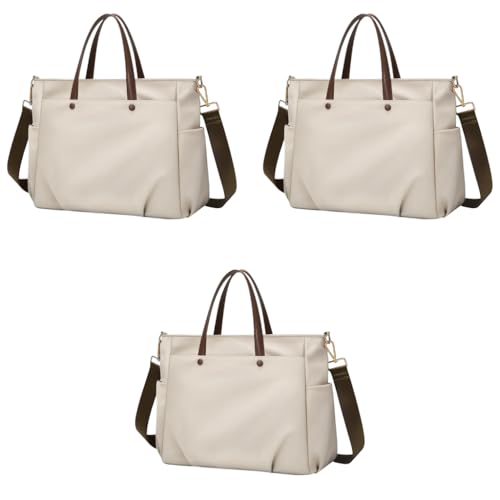 PALAY® Tote Bag for Women Waterproof Shoulder Bag with Removable Strap Large Handbag with Zipper for Office College Daily Use 3 PCS