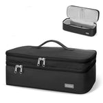 PALAY® Estuche de viaje para secador de pelo Dyson Airwrap, Shark Flexstyle, doble capa, accesorios para el cabello, bolsa de almacenamiento para secador Revlon, organizador de estilo, color Negro