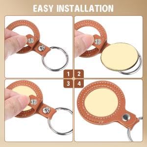 PALAY Coin Holder Keychain for 34-40mm Coins with Transparent Display Window | PU Leather Organizer for Men and Women