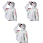 PALAY® Woman Sun Protection Hoodie Jacket Lightweight UPE50 Sun Blocking Coat with Pocket Long Sleeve Shirt Hiking Outdoor Face Mask 3 PCS