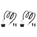PALAY® Bag Leather Strap Replacement Crossbody Shoulder Straps Fashion 47 Inch Adjustable Quick Release Purse Modification DIY Kit Black 2PCS