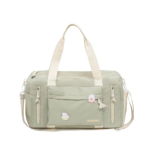 PALAY® Women Duffle Gym Bag with Shoe Compartment Corduroy Travel Bags with Removable Shoulder Strap Multi-Pocket Duffle Bag for Travel, Gym Session, Camping,