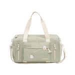 PALAY® Women Duffle Gym Bag with Shoe Compartment Corduroy Travel Bags with Removable Shoulder Strap Multi-Pocket Duffle Bag for Travel, Gym Session, Camping,