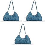 PALAY® Gym Bag Fashion Nylon with Shoe Compartment Lightweight Duffle Shoulder Travel Waterproof Day Pack Adjustable Strap Blue 3 PCS