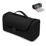 MAYCREATE® Estuche de Viaje para Dyson, Bolsa de Almacenamiento de Air Wrap, Impermeable de PU Mejorada, Organizador de Shark Flexstyle, Funda de Almacenamiento Portátil con Gancho para Colgar (Negro)