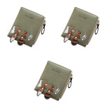 PALAY® Leather Wallets for Women Stylish Cute Mini Animals Embroidery Short Card Holder Billfold Purse Gift Girls Green 3 PCS
