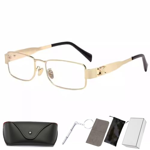 PALAY® Luxury Metal Small Frame Punk Sunglasses Women and Men Summer Traveling Eyeglasses