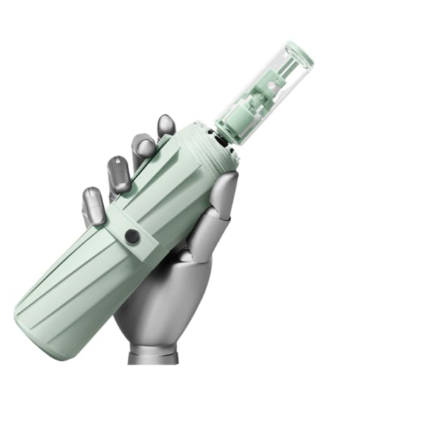 PALAY® UPF 50+ Sun Umbrella Pocket Auto Sun Umbrella, Black Coated Liner & Fiberglass Ribs Design Travel Umbrella Fashion Outdoor Sun Umbrella Rain Umbrella, Green