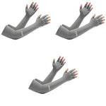 PALAY® Arm Sleeves for Men Women Hand Gloves for Sun Protection Summer UV Protection Cooling Hand Cover Quick Dry Breathable Silk Arm Sleeves for Driving, Bike Riding, Hiking - 1 Pairs 3 PCS