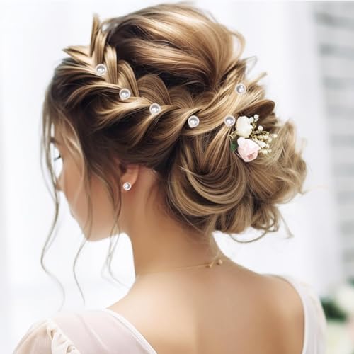 PALAY® 40PCS Small Pearl Hair Clips for Women Girls White Elegant Mini Pins Barrettes Korean Style Accessories Brides Daily Use Party Wedding