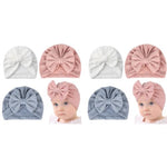 PALAY® 3pcs Cap for Baby Girl Boy,Lovely Bow Caps for Babies,Soft Warm Baby Cap 0-3 Month Stretchy Turban Girl 3-12 Months Infant Hat Newborns Shower Gift X 2