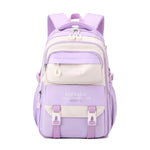 PALAY® Casual School Bags Children's Backpacks Girls Boys School Daypacks Teens Student Lightweight Bookbag for Daughter Son Primary Junior High University Travel Backpack Waterproof Polyester Purple