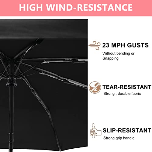 PALAY® Umbrella for Women, Automatic Folding Travel Umbrella Windproof Strong 8 Ribs UV Protection Printed Design Umbrella for Ladies, Girls and Women