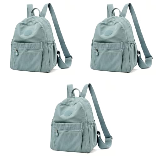 PALAY® Womens Backpack Nylon Shoulder Bag Small Casual Antitheft Multifunction School Daily Girls Travel 3 PCS