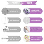 PALAY® Bra Straps for Women Fancy Straps for Bra, 2 Pairs Embroidered Floral Stretchy Adjustable Lingerie Strap Replacement For Off Shoulder Tops Dress Evening Dress