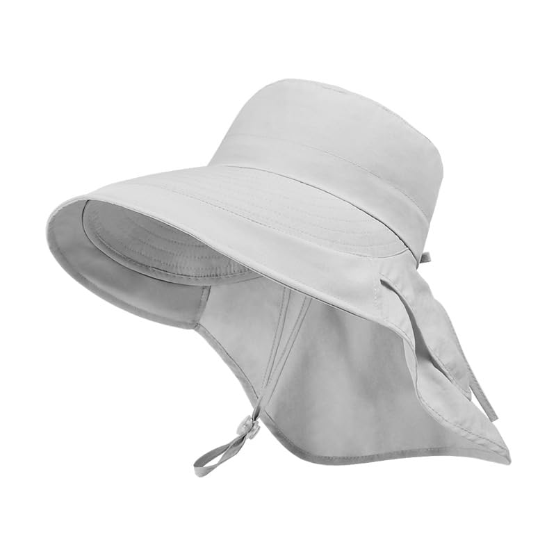 PALAY® UPF 50+ Sun Hat for Women Outdoor Beach Hat with Neck Flap Breathable Lightweight Hiking Sun Hat Sun Protection Wide Brim Sun Hat Packable Travel Hat