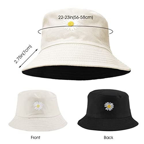 PALAY® Women Bucket Hat Foldable Cotton Sun Beach Hat Fisherman Hat Casual Outdoor Cap Lovely Bomber Hats for Women Men Boy Girl, Multi-Colour, Free Size