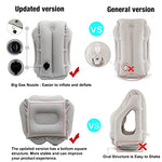 PALAY® Inflatable Travel Pillow Neck Air for Sleeping Support Head Chin Lumbar Avoid Shoulder Pain Comfortable Airplane Car Polyvinyl Chloride Grey 2 PCS