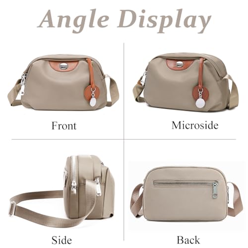 PALAY® Fashion Women Crossbody Bag Casual Nylon Daily Shoulder Double Layer Waterproof Messenger Versatile for Commuting Travel 3 PCS
