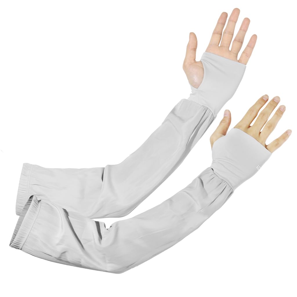PALAY Arm Sleeves for Summer with Hand Protection UPF 50+ Nylon Cool Silk | Driving and Cycling