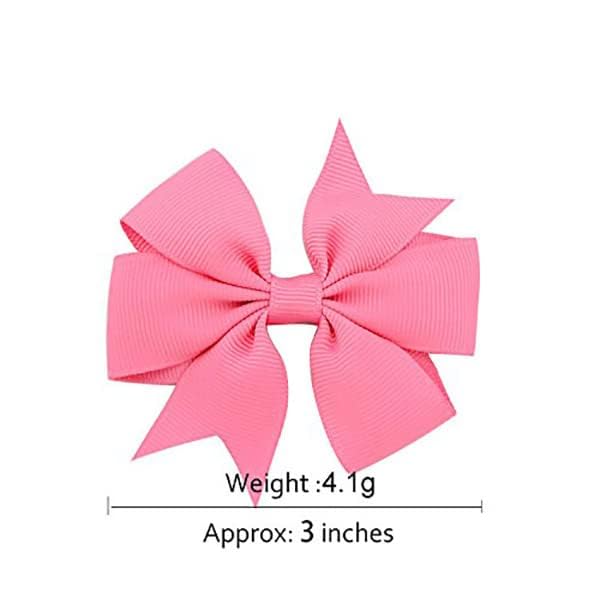 PALAY® 20 Pieces Hair Bows For Kids Girls 3 Inch Grosgrain Ribbon Hair Bows Alligator Clips For Baby Girls, Hair Accessories, Multi