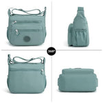 PALAY® Women Crossbody Bag Waterproof Nylon Multi-Layer Casual Satchel Shoulder Messenger Travel Day Pack 2 PCS