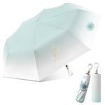 PALAY Compact Umbrella for Sun and Rain Protection with 8 Fiberglass Ribs and UPF 50+ | Lightweight 400g Folding Design for Girls