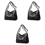 PALAY® Fashion Shoulder Bag for Women PU Leather Multi-Layer Compartment Sling Tote Crossbody Pouch Casual Travel Daily Commuting 3 PCS