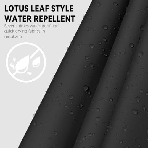 PALAY® Oversized Rain Poncho for Adult,Long Raincoat Hooded Rain Poncho with Clear Front Panel & Rearview Mirror Sleeves