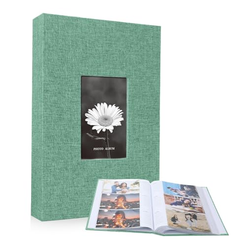 PALAY® Álbum de fotos de 4 x 6 pulgadas, 300 bolsillos, 1 unidad, gran capacidad, con ventana frontal, ideal para aniversarios familiares, viajes de bebés.