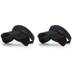 PALAY Sun Golf Visor Hats for Women with Adjustable Retractable Brim Black 2PCS | Stylish Beach Cap