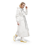 PALAY Women Raincoat for Outdoor Riding with 113cm Length and 3‑in‑1 Hood | EVA Waterproof Coat