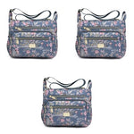 PALAY® Crossbody Bag for Women Nylon Shoulder Floral Multi-Pocket Purse 3 PCS