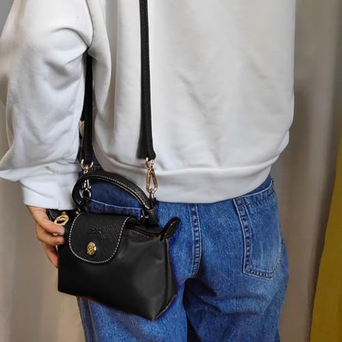 PALAY® Bag Leather Strap Replacement Crossbody Shoulder Straps Fashion 47 Inch Adjustable Quick Release Purse Modification DIY Kit Black 3PCS