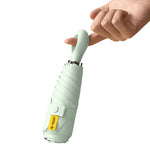 PALAY® Mini Sun Umbrella UPF 50+ Sun Protective Sun Umbrella with Black Liner 6 Strong Ribs Design Fashion Outdoor Folding Umbrella Travel Lightweight Umbrella