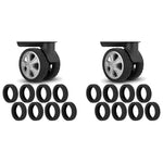 PALAY® 16PCS Luggage Wheel Silicone Protector Cover Suitcase Silent Shock-Proof Carry on Wheels for Wheel-on Luggage Black