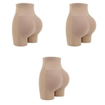 PALAY Butt Lifter Padded Underwear for Women with 3D Hip Pads Beige 3PCS | Seamless Shapewear Shorts