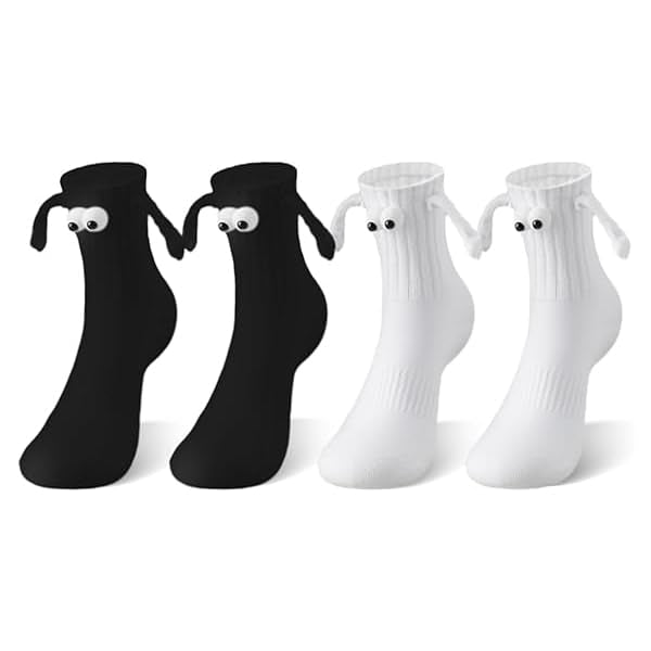 PALAY Funny Winter Socks for Women with Magnetic Suction | 2 Pairs Cotton Gift Set