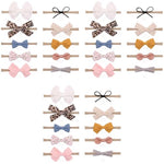 PALAY® 10pcs Bow Hair Bands for Baby Girls Boys, Handmade Baby Hairband Cute Elastic Headbands for Baby Girl, Soft Nylon Head Band for Baby Girl Newborn Infant Toddlers 30 PCS
