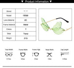 PALAY Sunglasses for Women with 46 mm Frame Height and Unique Frameless Dragonfly Wing Shape | Includes Storage Case and Cleaning Wipe