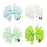 PALAY® 20 Pieces Hair Bows For Kids Girls 3 Inch Grosgrain Ribbon Hair Bows Alligator Clips For Baby Girls, Hair Accessories, Multi