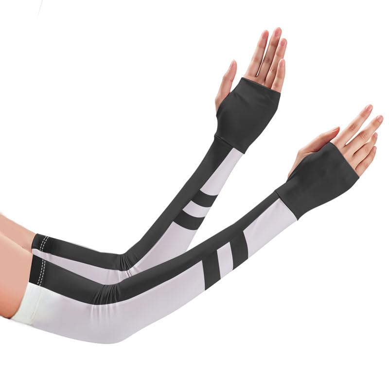 PALAY® Arm Sleeve for Women Driving Stretchy Quick Dry Arm Sleeves Sun Protection Ice Silk Cool Touch Close-fit Protective Hand Sleeves for Hiking, Running, Driving, Golfing