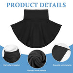 PALAY® Fake Turtleneck Dickey Collar for Women Detachable Half Top Fake Collars Winter Soft High Neck Mock False Collar for Hoodie, Sweater, Cardigans - Black