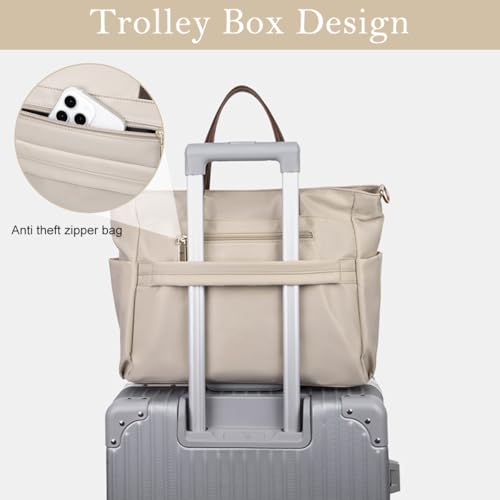 PALAY® Tote Bag for Women Waterproof Shoulder Bag with Removable Strap Large Handbag with Zipper for Office College Daily Use 3 PCS