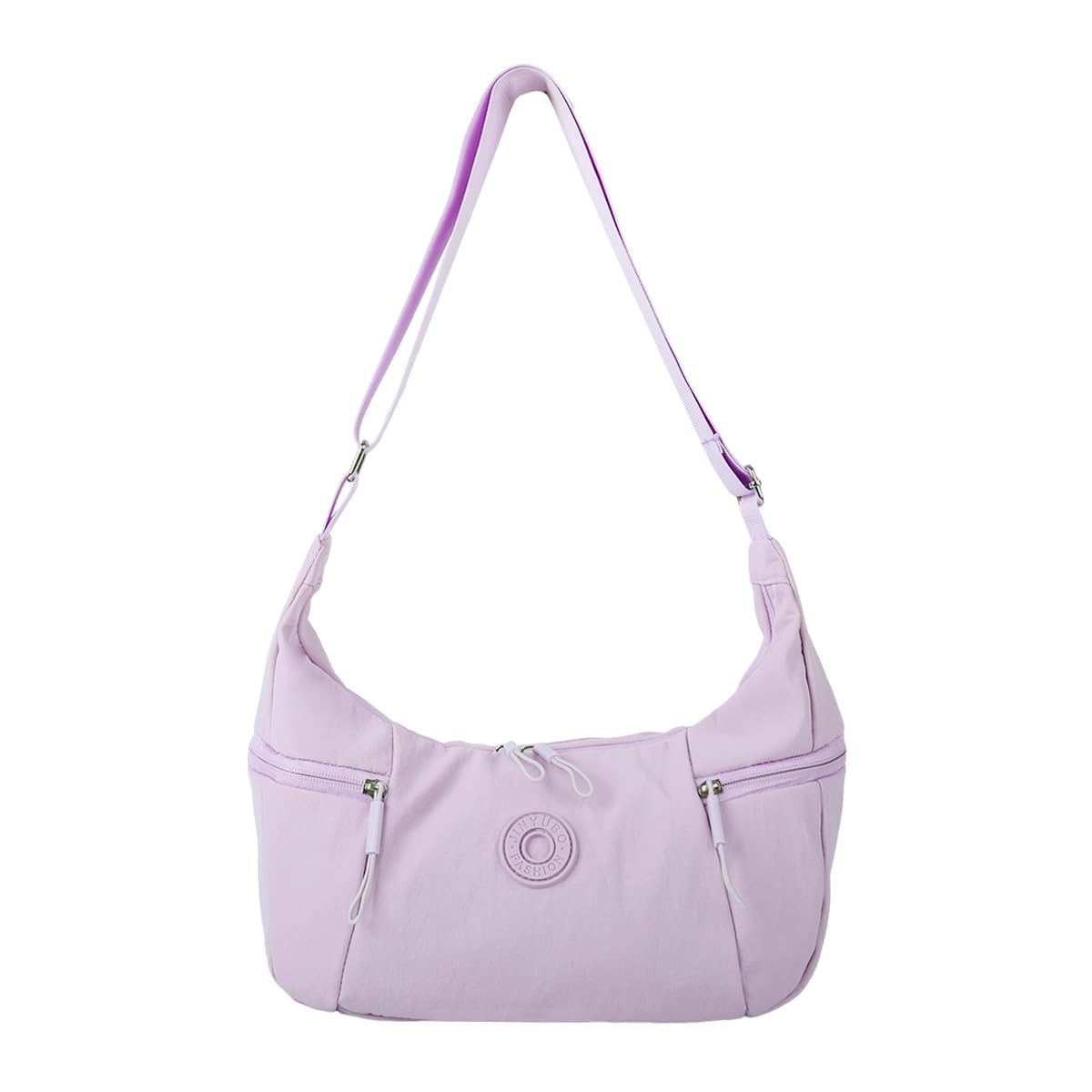 PALAY Shoulder Bag for Women with Multiple Zipper Pockets and Adjustable Strap Violet