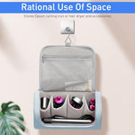 MAYCREATE® Estuche de Viaje para Dyson, Bolsa de Almacenamiento de Air Wrap, Impermeable de PU Mejorada, Organizador de Shark Flexstyle, Funda de Almacenamiento Portátil con Gancho para Colgar (Azul)